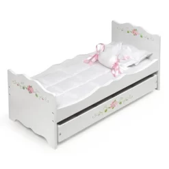 Badger Basket White Rose Doll Bed With Trundle -Dollhouse Dreams Deals Store GUEST 04f2adbf 0cd2 4e7c af51 2a9d45ef96bd