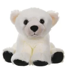 Wild Republic Cuddlekins Mini Polar Bear Stuffed Animal, 8 Inches