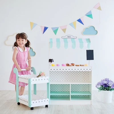 Teamson Kids My Dream Bakery Shop Dessert Stand White / Mint TD-13003A 1 Teamson Kids My Dream Bakery Shop Dessert Stand White / Mint TD-13003A