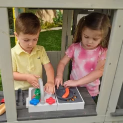 KidKraft Patio Party Wooden Outdoor Playhouse With Spinner Block Puzzle - 14pc -Dollhouse Dreams Deals Store GUEST 1f3881b0 5140 40fa b233 4add4d236fec