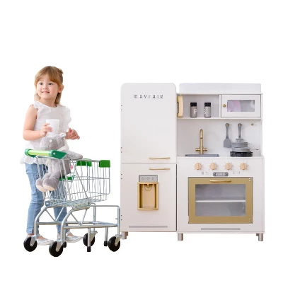 Teamson Kids Mayfair Kids Wooden Play Kitchen & 11 Accessories White TD-13302D 1 Teamson Kids Mayfair Kids Wooden Play Kitchen & 11 Accessories White TD-13302D