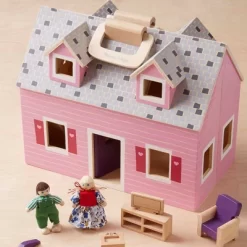 Melissa & Doug Fold And Go Wooden Dollhouse With 2 Dolls And Wooden Furniture -Dollhouse Dreams Deals Store GUEST 20e80317 1807 46be 9e34 18d17800e4e2