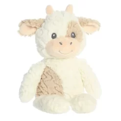 Ebba Huggy Collection 13" Clover Cow White Stuffed Animal