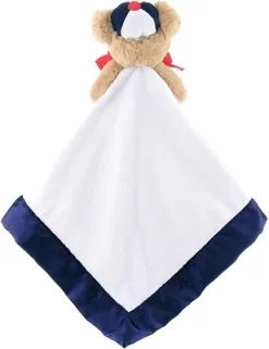 Bearington Baby Lil' Slugger Snuggler, Baseball Plush Teddy Bear Stuffed Animal Security Blanket, Lovey 15"