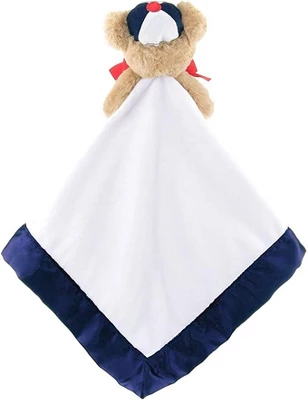 Bearington Baby Lil' Slugger Snuggler, Baseball Plush Teddy Bear Stuffed Animal Security Blanket, Lovey 15" 1 Bearington Baby Lil' Slugger Snuggler, Baseball Plush Teddy Bear Stuffed Animal Security Blanket, Lovey 15"