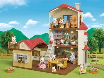 Calico Critters Red Roof Grand Mansion Gift Set, Dollhouse Playset With 3 Figures, Furniture, Vehicle And Accessories 5 Calico Critters Red Roof Grand Mansion Gift Set, Dollhouse Playset With 3 Figures, Furniture, Vehicle And Accessories - Image 5