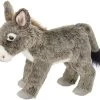 Bearington Pedro Plush Donkey Stuffed Animal, 12 Inches