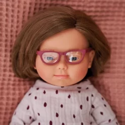 Miniland 15" Doll With Down Syndrome And Glasses