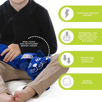 Manimo Weighted Cat, Blue, 2.2 Lb 2 Manimo Weighted Cat, Blue, 2.2 Lb - Image 2