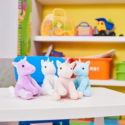 Blue Panda 4-Pack 7” Plush Unicorn Toy Stuffed Animal For Kids Birthday Baby Shower Gifts 1 Blue Panda 4-Pack 7” Plush Unicorn Toy Stuffed Animal For Kids Birthday Baby Shower Gifts