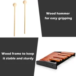 Costway 25 Note Xylophone Wooden Percussion Educational Instrument W/ 2 Mallets -Dollhouse Dreams Deals Store GUEST 4570c701 f282 459a 8ca9 427e657bfd7c