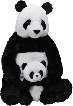 Wild Republic Mom & Baby Jumbo Panda Stuffed Animal, 30 Inches