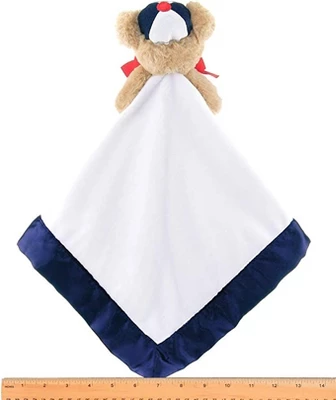 Bearington Baby Lil' Slugger Snuggler, Baseball Plush Teddy Bear Stuffed Animal Security Blanket, Lovey 15" 3 Bearington Baby Lil' Slugger Snuggler, Baseball Plush Teddy Bear Stuffed Animal Security Blanket, Lovey 15" - Image 3