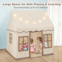 Costway Kids Play Castle Tent Large Playhouse Toys Gifts With Star Lights Washable Mat 13 Costway Kids Play Castle Tent Large Playhouse Toys Gifts With Star Lights Washable Mat -Dollhouse Dreams Deals Store GUEST 5d613be5 afb6 4951 bb62 12b14a275751