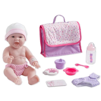 JC Toys La Newborn 13" Baby Doll With 7pc Diaper Bag Set 1 JC Toys La Newborn 13" Baby Doll With 7pc Diaper Bag Set