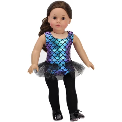 Sophia’s Jazz Leotard Costume And Tap Shoes For 18'' Dolls, Black 1 Sophia’s Jazz Leotard Costume And Tap Shoes For 18'' Dolls, Black