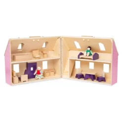 Melissa & Doug Fold And Go Wooden Dollhouse With 2 Dolls And Wooden Furniture -Dollhouse Dreams Deals Store GUEST 68483091 7716 494e a946 b404f96d2681