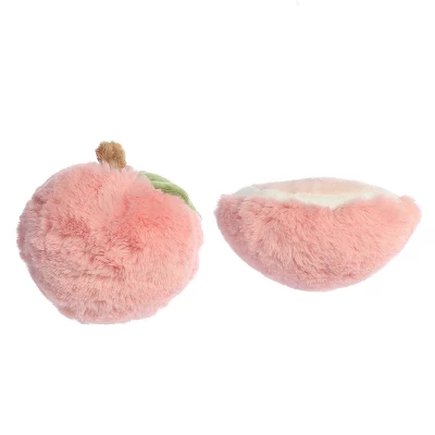 Ebba Mini Peach Rattle & Crinkle Set Precious Produce Adorable Baby Stuffed Animal Pink 3.5" 3 Ebba Mini Peach Rattle & Crinkle Set Precious Produce Adorable Baby Stuffed Animal Pink 3.5" - Image 3