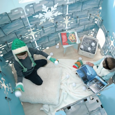 HearthSong 32-Panel Igloo Fantasy Forts Indoor Building Kit With Hook And Loop Connectors 9 HearthSong 32-Panel Igloo Fantasy Forts Indoor Building Kit With Hook And Loop Connectors - Image 9