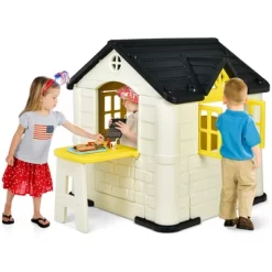 Costway Kid's Playhouse Games Cottage W/ 7 PCS Toy Set & Waterproof Cover 23 Costway Kid's Playhouse Games Cottage W/ 7 PCS Toy Set & Waterproof Cover -Dollhouse Dreams Deals Store GUEST 7224bdc2 b02f 4f46 b945 c06306d0ecd4