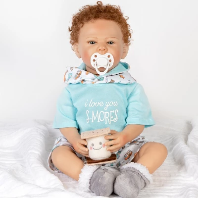 Paradise Galleries Reborn Baby Doll I Love You S-Mores 20 Inch Baby Doll - Brown Hair/Blue Gray Eyes 6 Paradise Galleries Reborn Baby Doll I Love You S-Mores 20 Inch Baby Doll - Brown Hair/Blue Gray Eyes - Image 6