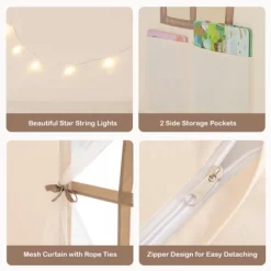 Costway Kids Play Castle Tent Large Playhouse Toys Gifts With Star Lights Washable Mat 17 Costway Kids Play Castle Tent Large Playhouse Toys Gifts With Star Lights Washable Mat -Dollhouse Dreams Deals Store GUEST 76a30047 50ac 43fd aa83 3aae253443db