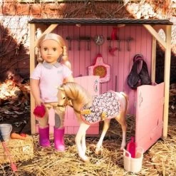 Our Generation Palomino Horse Foal Accessory Set For 18" Dolls