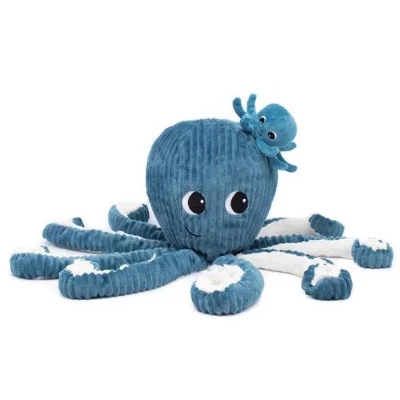 TriAction Toys Les Delingos Ptipotos Mom And Baby Octopus Plush | Blue 2 TriAction Toys Les Delingos Ptipotos Mom And Baby Octopus Plush | Blue - Image 2