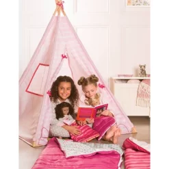 Our Generation Pink Suite Camping Play Tent For Dolls & Kids