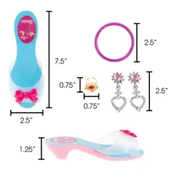 Toy Time Kids' Princess Dress-Up Accessory Set - 4 Pairs Of Shoes, 3 Bracelets, 3 Rings, And 2 Pairs Of Earrings