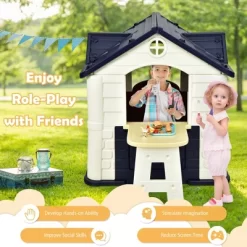 Costway Kid's Playhouse Games Cottage W/ 7 PCS Toy Set & Waterproof Cover 16 Costway Kid's Playhouse Games Cottage W/ 7 PCS Toy Set & Waterproof Cover -Dollhouse Dreams Deals Store GUEST 85a6972d 8440 433c 991d 51ab501382e9