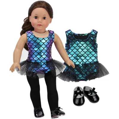 Sophia’s Jazz Leotard Costume And Tap Shoes For 18'' Dolls, Black 2 Sophia’s Jazz Leotard Costume And Tap Shoes For 18'' Dolls, Black - Image 2