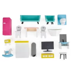 Hape Little Room Pretend Play 3 Story Wooden Doll House W/ Light, Doorbell, & Bedroom, Bathroom, Living Room, & Dining Furniture For Kids Age 3 And Up 7 Hape Little Room Pretend Play 3 Story Wooden Doll House W/ Light, Doorbell, & Bedroom, Bathroom, Living Room, & Dining Furniture For Kids Age 3 And Up -Dollhouse Dreams Deals Store GUEST 8af16bcc e03f 4607 ae15 ac855ca17cac