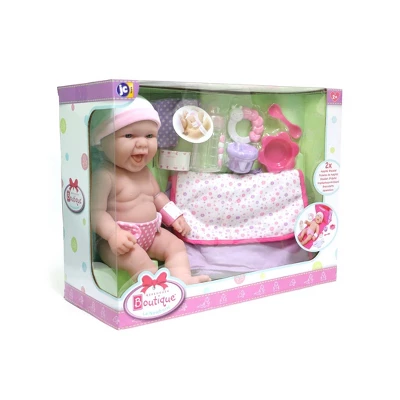 JC Toys La Newborn 13" Baby Doll With 7pc Diaper Bag Set 3 JC Toys La Newborn 13" Baby Doll With 7pc Diaper Bag Set - Image 3