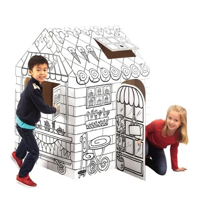 Bankers Box At Play Treats N' Eats Cardboard Playhouse - Fellowes 2 Bankers Box At Play Treats N' Eats Cardboard Playhouse - Fellowes - Image 2