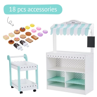 Teamson Kids My Dream Bakery Shop Dessert Stand White / Mint TD-13003A 9 Teamson Kids My Dream Bakery Shop Dessert Stand White / Mint TD-13003A - Image 9