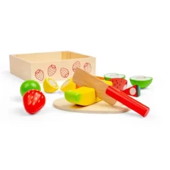 Bigjigs Toys Cutting Fruit Crate Wooden Role Play Toy Set Of 18 -Dollhouse Dreams Deals Store GUEST a363f6f2 b95a 457f 95ae 885d8e2670f2