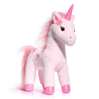 FAO Schwarz 13" Pink Unicorn Glow In The Dark Toy Plush 2 FAO Schwarz 13" Pink Unicorn Glow In The Dark Toy Plush - Image 2