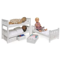 Badger Basket 1-2-3 Convertible Doll Bunk Bed With Bedding And Baskets - White Rose 10 Badger Basket 1-2-3 Convertible Doll Bunk Bed With Bedding And Baskets - White Rose -Dollhouse Dreams Deals Store GUEST b796b7b0 a431 4d6a b594 5610ea2dee66