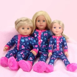 Sophia’s One Piece Winter Pajamas And Slippers For 14.5" Dolls, Blue/Hot Pink -Dollhouse Dreams Deals Store GUEST b8f38b04 cd96 422e 9343 b15c0c694350