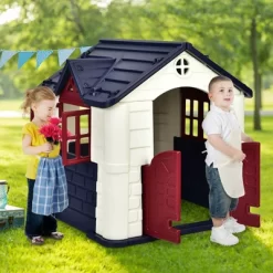 Costway Kid's Playhouse Games Cottage W/ 7 PCS Toy Set & Waterproof Cover 14 Costway Kid's Playhouse Games Cottage W/ 7 PCS Toy Set & Waterproof Cover -Dollhouse Dreams Deals Store GUEST baf53239 83b4 4f84 afab b5691949dff9