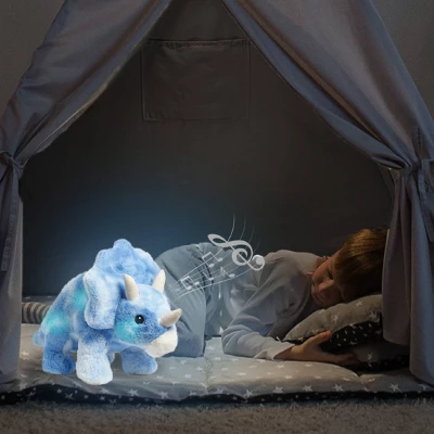 FAO Schwarz 12" Triceratops LED Plush With Sound 1 FAO Schwarz 12" Triceratops LED Plush With Sound