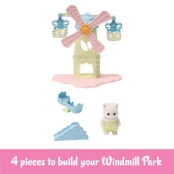 Calico Critters Baby Windmill Park, Dollhouse Playset With Figure