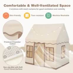 Costway Kids Play Castle Tent Large Playhouse Toys Gifts With Star Lights Washable Mat 15 Costway Kids Play Castle Tent Large Playhouse Toys Gifts With Star Lights Washable Mat -Dollhouse Dreams Deals Store GUEST c383633d 5744 40e6 be39 1cd486eeaf0a