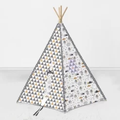 Bacati - Woodlands Gray/Beige Play Tent For Kids/Toddlers, 100% Cotton Percale Fabric Cover 9 Bacati - Woodlands Gray/Beige Play Tent For Kids/Toddlers, 100% Cotton Percale Fabric Cover -Dollhouse Dreams Deals Store GUEST c3ad3ac9 8113 482a 924d 94c3bc9d2fdd