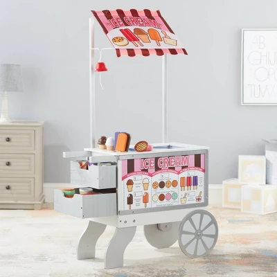 Melissa & Doug Wooden Snacks And Sweets Food Cart - 40+ Play Food Pc, Reversible Awning 8 Melissa & Doug Wooden Snacks And Sweets Food Cart - 40+ Play Food Pc, Reversible Awning - Image 8