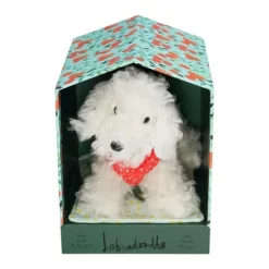 Manhattan Toy Bed & Biscuit Labradoodle Plush Puppy Dog & Keepsake Dog House With Mini-Storybook In Hidden Drawer