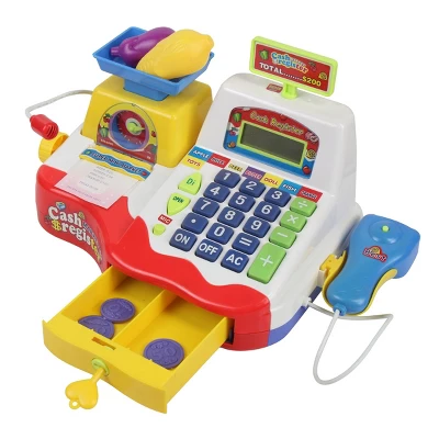 Insten Electronic Cash Register Toy For Kids, Play Food With Supermarket Pretend Play 2 Insten Electronic Cash Register Toy For Kids, Play Food With Supermarket Pretend Play - Image 2