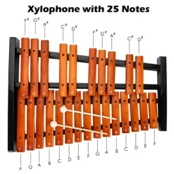 Costway 25 Note Xylophone Wooden Percussion Educational Instrument W/ 2 Mallets -Dollhouse Dreams Deals Store GUEST cbc06583 3eb4 4a35 b7d6 e3e2572701b1