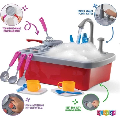 Kitchen Sink Toy For Toddlers - 17 Pieces Kitchen Sink Toy Set - Play22usa 3 Kitchen Sink Toy For Toddlers - 17 Pieces Kitchen Sink Toy Set - Play22usa - Image 3